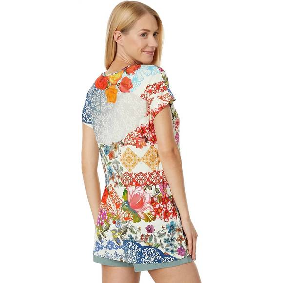 NEW JOHNNY WAS tango relaxed dolman sleeve tunic in multi - Picture 3 of 3